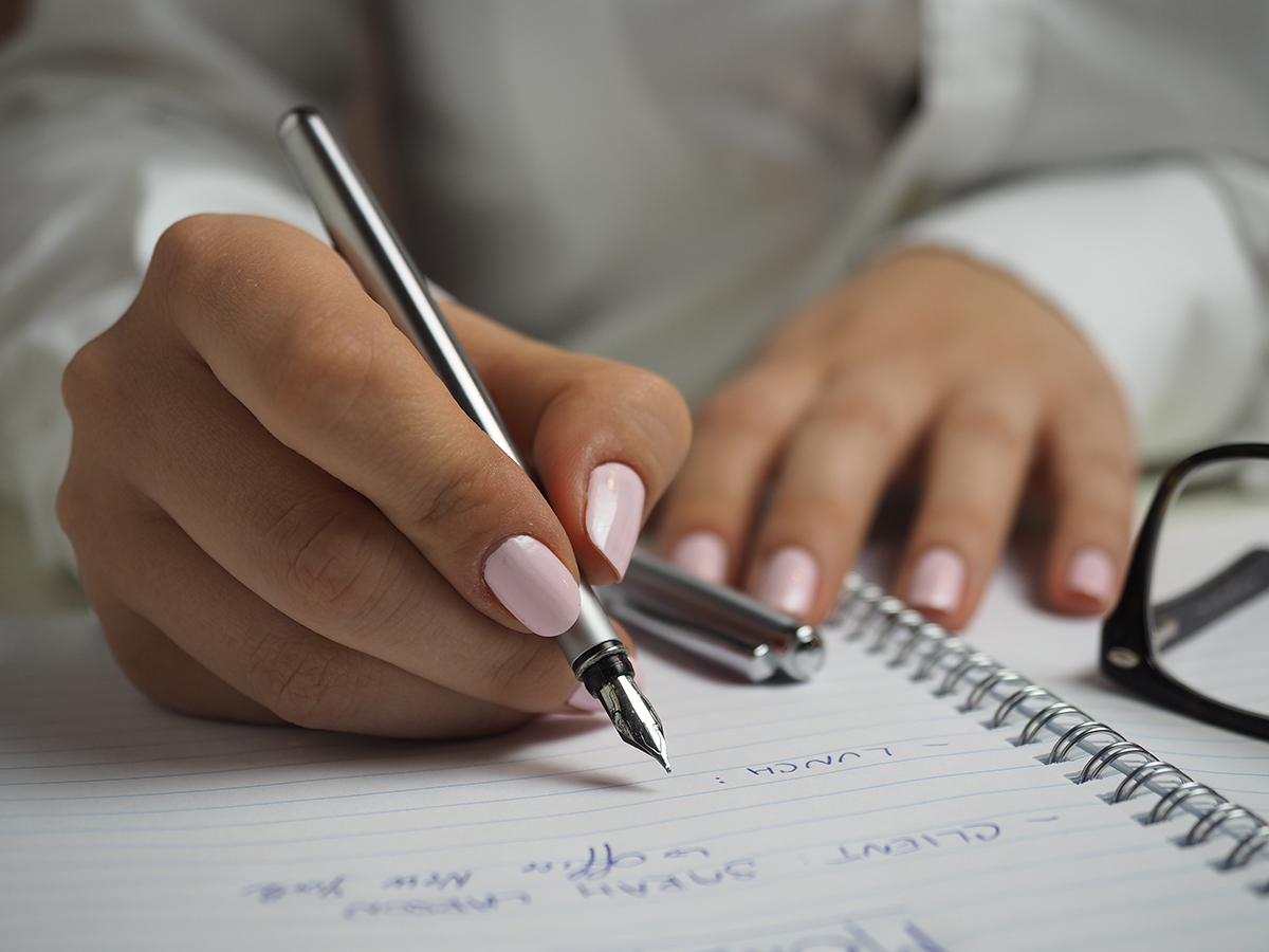 writing down goals