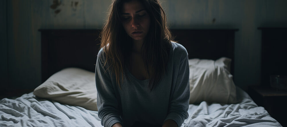sad woman with suicidal thoughts