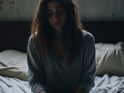 sad woman with suicidal thoughts